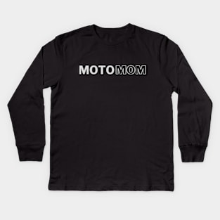 Moto Mom - Motorcross tshirt Kids Long Sleeve T-Shirt